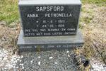 SAPSFORD Anna 1920-1996