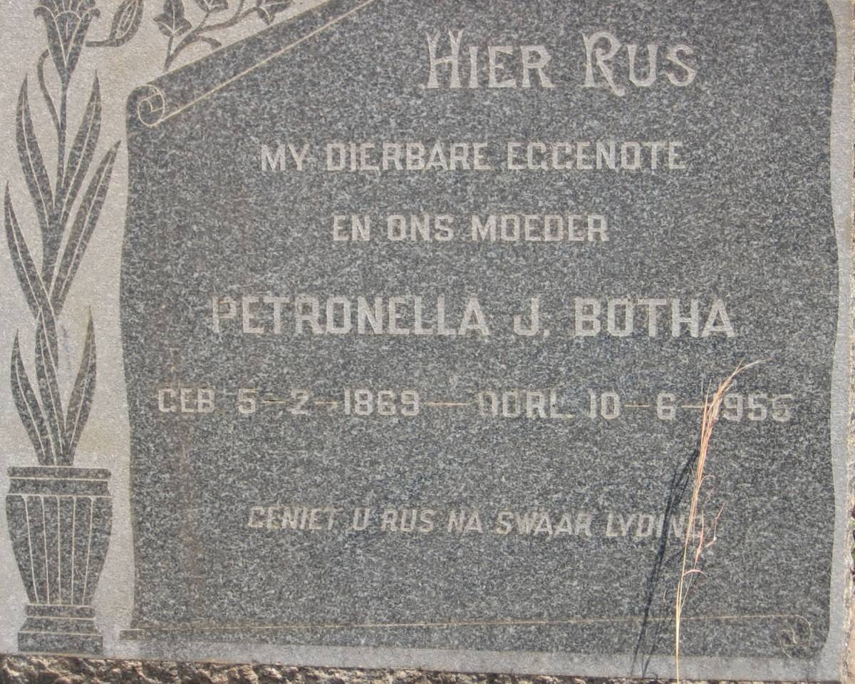 BOTHA Petronella J. 1869-1956