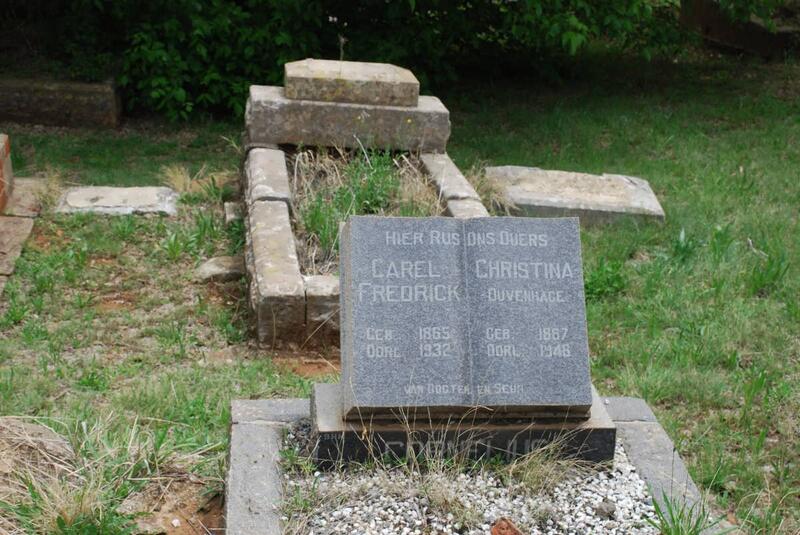 CORNELIUS Carel Fredrick 1865-1932 & Christina DUVENHAGE 1867-1948