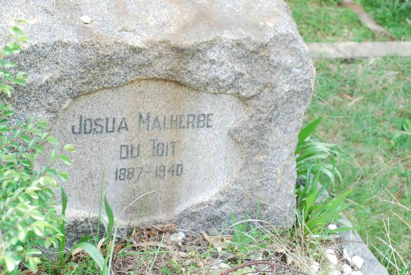 TOIT Josua Malherbe, du 1887-1940