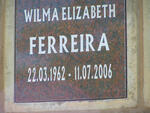FERREIRA Wilma Elizabeth 1962-2006