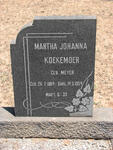 KOEKEMOER  Martha Johanna nee MEYER 1884-1954