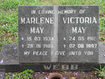 WEBB Victoria May 1912-1997 :: WEBB Marlene May 1934-1986
