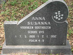 JOUBERT Anna Susanna formerly OOSTHUIZEN nee UYS 1906-1992