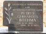 BOTHMA Petrus Gerhardus 1885-1973