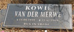 MERWE Kowie, van der 1939-1999