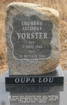VORSTER Lourens Jacobus 1940-2004