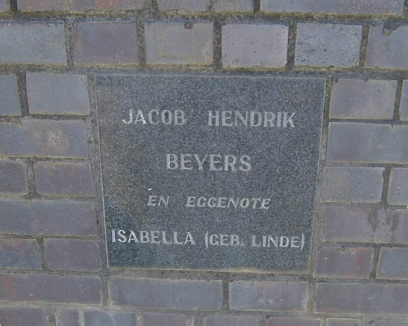 BEYERS Jacob Hendrik & Isabella LINDE