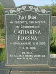 BEER Catharina Florina, de nee BADENHORST 1909-1986
