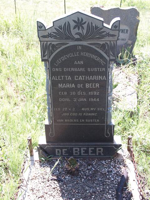 BEER Aletta Catharina Maria, de 1892-1944