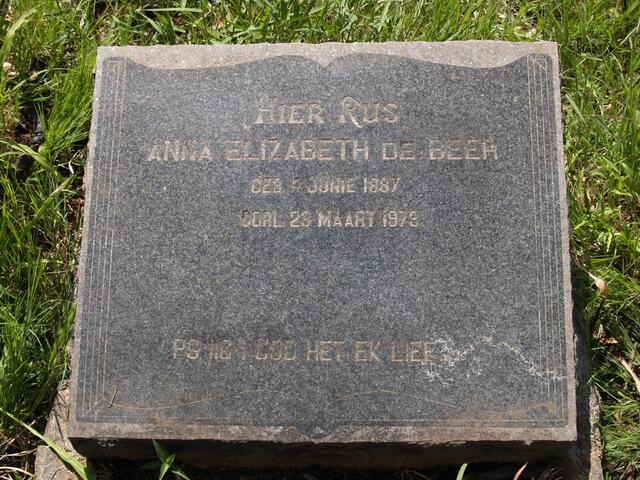 BEER Anna Elizabeth, de 1887-1973