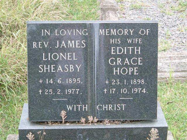 SHEASBY James Lionel 1895-1977 & Edith Grace HOPE 1898-1974