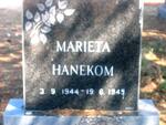 HANEKOM Marieta 1944-1945