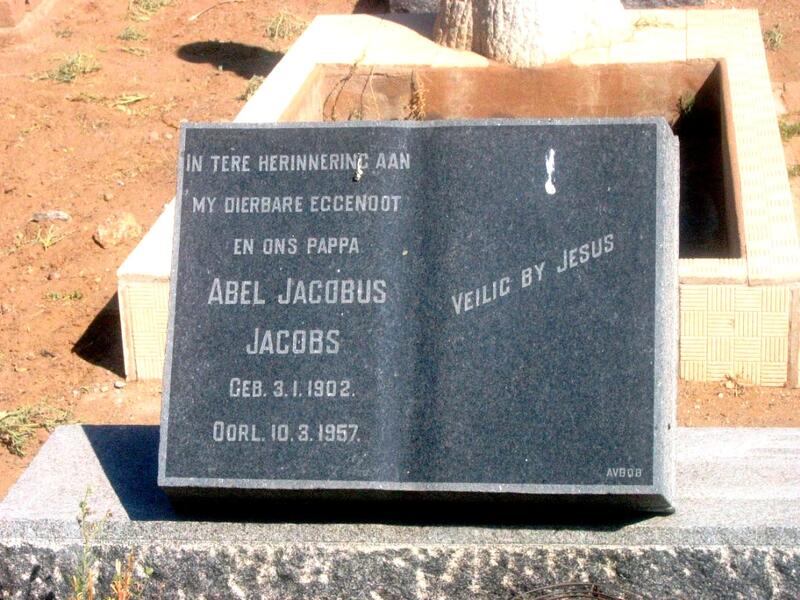 JACOBS Abel Jacobus 1902-1957