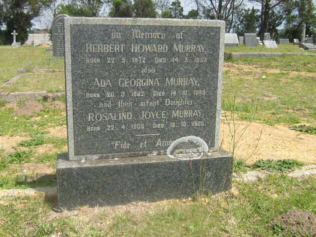 MURRAY Herbert Howard 1872-1953 & Ada Georgina 1882-1949 