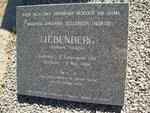LIEBENBERG Andries Marthinus Jacobus 1902-1959 & Martha Johanna Elizabeth VISAGIE 1911-1994 