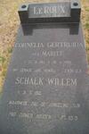 ROUX Schalk Willem, le 1912- & Cornelia Gertruida MARITZ 1915-1992