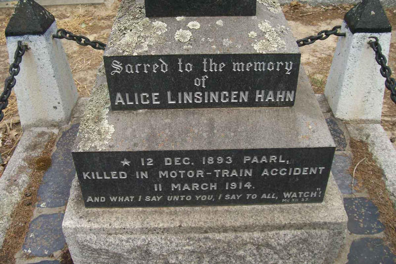 HAHN Alice Linsingen 1893-1914