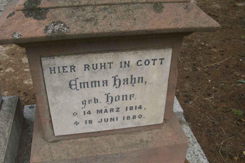 HAHN Emma nee HONR 1814-1880