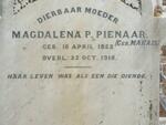 PIENAAR Magdalena P. nee MARAIS 1852-1918