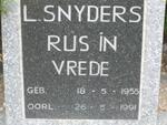 SNYDERS L. 1955-1991