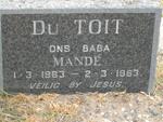 TOIT Mandé, du 1963-1963