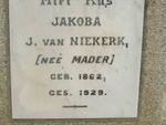 NIEKERK J., van nee MADER 1962-1929