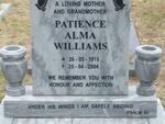 WILLIAMS Patience Alma 1915-2004