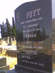 FEYT Bekkie 1924-1993 & Lettie 1926-