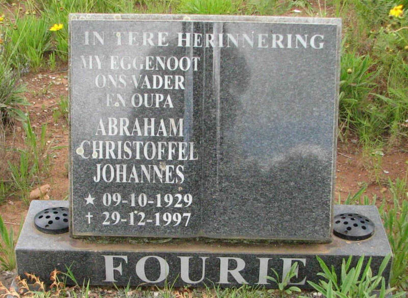 FOURIE Abraham Christoffel Johannes 1929-1997
