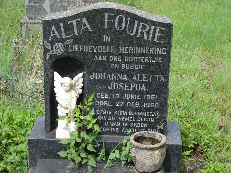 FOURIE Johanna Aletta Josepha 1951-1960