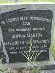 RENSBURG Sophia Martha, van nee du TOIT 1888-1946