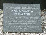 NIEMANN Anna Maria 1927-2003