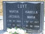 LUYT Martin Jacobus 1905-1997 & Isabella Maria 1927-2008
