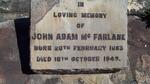 Mc FARLANE John Adam 1883-1949