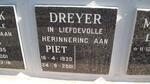 DREYER Piet 1930-2001