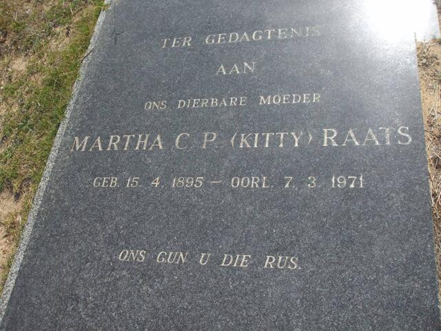 RAATS Martha C.P. 1895-1971
