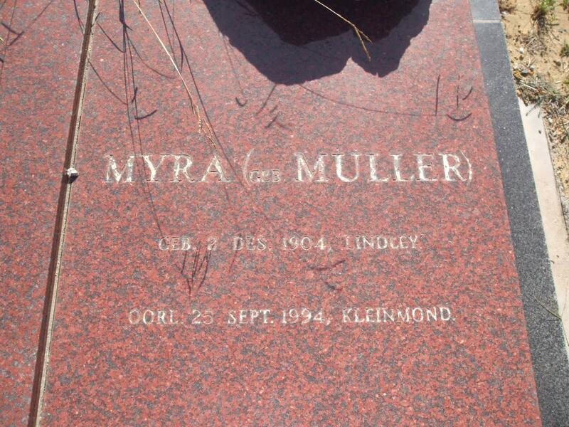 LATEGAN Myra nee MULLER 1904-1994