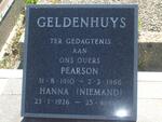 GELDENHUYS Pearson 1910-1966 & Hanna NIEMAND 1926-1992