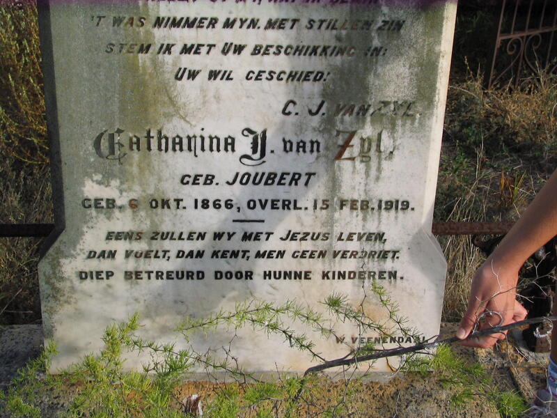 ZYL Catharina J., van nee JOUBERT 1866-1919