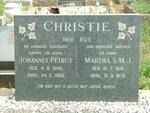 CHRISTIE Johannes Petrus 1896-1969 & Martha S.M.J. 1891-1979