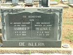 KLERK Andries P., de 1898-1969 & Helena E. 1906-1991 