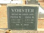 VORSTER Pieter W. 1896-1970 & Anna M. 1901-1969
