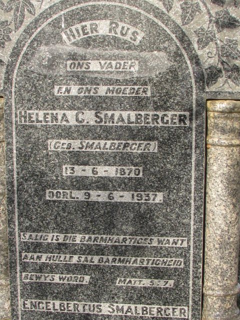 SMALBERGER Engelbertus ?-? & Helena G. nee SMALBERGER 1870-1937