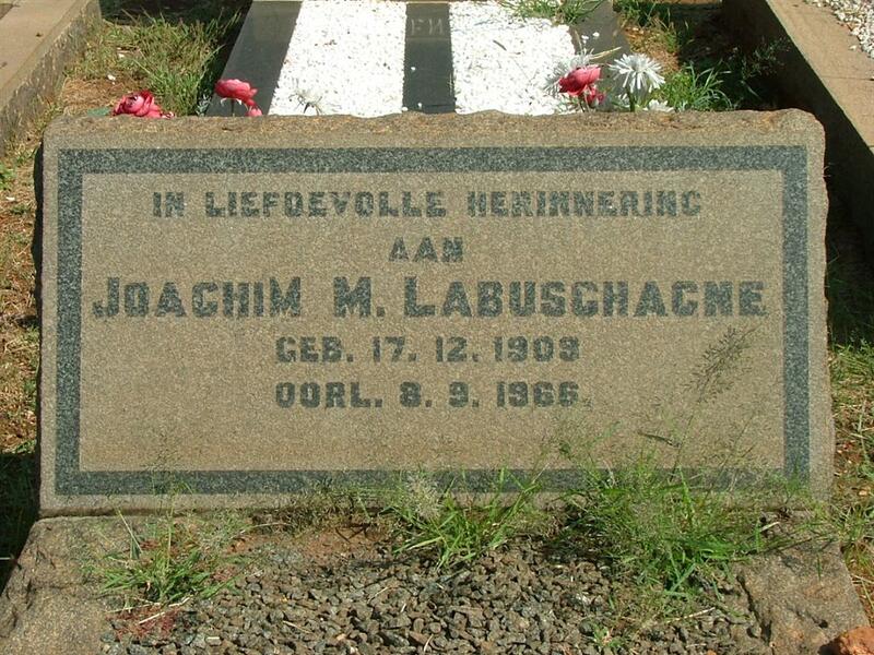 LABUSCHAGNE Joachim M. 1909-1966