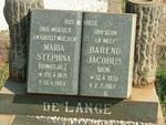 LANGE  Maria Stephina, de 1871-1965 :: DE LANGE Barend Jacobus 1935-1967