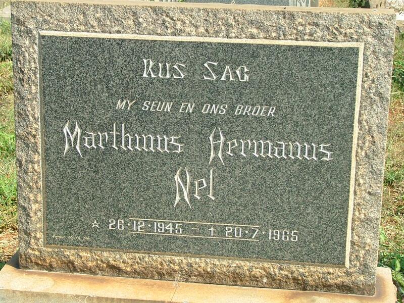 NEL Marthinus Hermanus 1945-1965