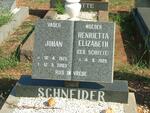 SCHNEIDER Johan 1925-2003 & Hendrietta Elizabeth SCHUTTE 1929-