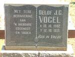VOGEL Oelof J.G. 1902-1971