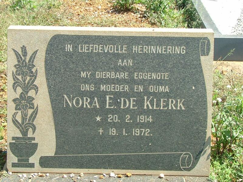 KLERK Nora E., de 1914-1972